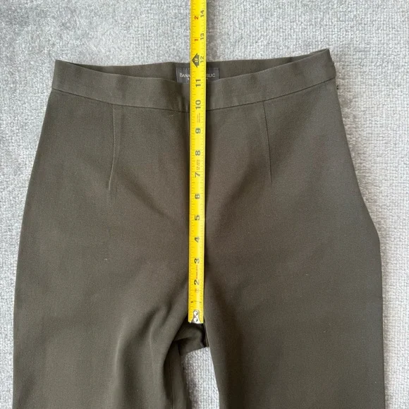 Banana Republic Pants Womens 2 Green Stretch Cotton Straight Leg Slim Fit Career - Picture 7 of 11